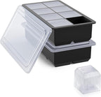Bangp Large Ice Cube Tray for Whiskey, 2 Pack Stackable Big Ice Cube Molds Make by Bangp