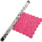 Acrylic Rolling Pin with 28 Patterns, Lightweight 6.3x0.4 Inch Textured Design by Rengue