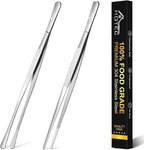 HOTEC Kitchen Tweezers Tongs Stainless Steel Professional Chef Tweezers by Hotec