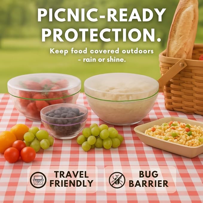 20 Bowl Covers - Reusable Plastic Food Covers - Image 6