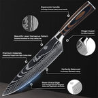 SENKEN 8-piece Premium Japanese Kitchen Knife Set - Image 5