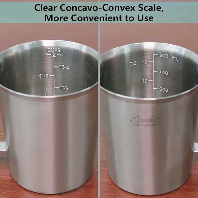 Newness Stainless Steel Measuring Cup, Metal Measuring Cup - Image 3