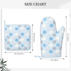 Oven Mitts and Pot Holders Summer Seashell Blue Pastel Silicone Kitchen - Image 3
