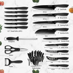 Kitchen Knife Set with Block, Chef Knives, Bread Knife, all in one - Image 2