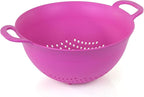 Mintra Home Plastic Strainer Colanders Set: 3, 3.5 and 5 Quart Double Strong - Image 3