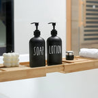 MOMEEMO Matte Black Soap Dispenser Bathroom Set, Contains Lotion and Hand Soap - Image 5
