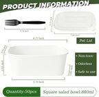 DI QIU REN 50-Pack 29oz Disposable Meal Prep Containers - Image 2