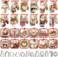 Qinyoung 48 Pcs Christmas Kitchen Oven Mitts Pot Holders, Retro by Qinyoung