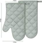 AUAUY Grey Oven Mitts, 1 Pair Kitchen Mittens, 392F Heat Resistant Non-Slip - Image 8