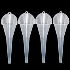 4 Pcs Long Neck Oil Funnel for Automotive, Wide Mouth Plastic Funnel, Long by WeiMeet