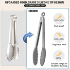 Tongs for Cooking, 600ºF High Heat-Resistant Stainless Steel Kitchen Tongs - Image 9