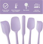 Silicone Spatula Set, 5 Piece Food Grade Rubber Spatulas - Image 3