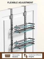 Delamu 9-Tier Over the Door Pantry Organizer, Adjustable Pantry Door Organizers - Image 6