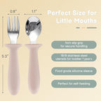 Eascrozn Toddler Spoons and Forks Set, 6 Pack Kids Silverware - Image 2