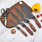 Knife Set, Wiztoynia 6-Piece Black Kitchen Knife Set - Image 2