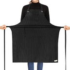 ROTANET Stripe Stretch Apron for Men Women Chef Big and Tall Large Striped by ROTANET