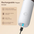 Ultrean Electric Pepper Grinder, Rechargeable Salt and Pepper Grinder - Image 4