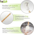 Silicone Spatula Set, Food Grade Rubber Spatula-4 Piece Nonstick Rubber Spatulas - Image 6