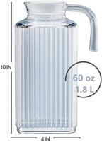 Fridge Pitcher Set of 2– 60 OZ. Glass Water Pitcher - Image 6