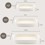 3-Pack Ceramic Baking Dishes Set, Heavy-Duty Oven-Safe Stoneware, Deep - Image 3