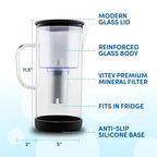 Glass Pitcher with Mineral Rich pH Balancing Filter, Sleek Glass Lid – Brita - Image 4