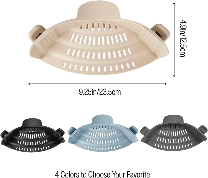 Silicone Pot Strainer, Emptycolor Adjustable Clip On Strainer - Image 2