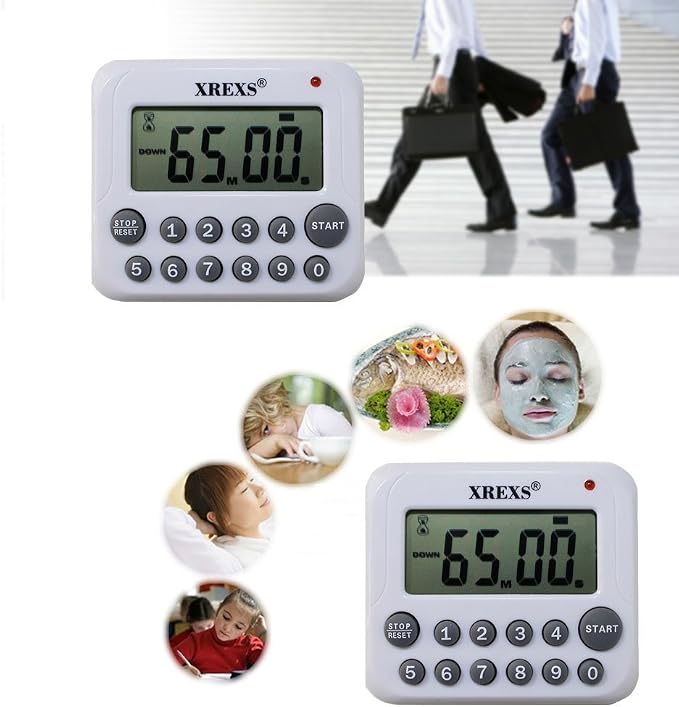 XREXS Digital Kitchen Timer Magnetic Countdown Up Cooking Timer Clock - Image 7