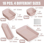 Plastic Drawer Organizers, Desk and Vanity Organizer Plastic Tray, Makeup - Image 2