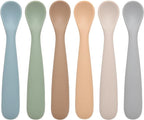 Eascrozn Baby Spoons, 6 Pack First Stage Silicone Feeding Spoons, Soft Tip by Eascrozn