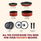 T-fal Ingenio Nonstick Cookware Set, Oven Broiler Safe 500F, Pots and Pans - Image 3