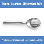 Misen Slotted Chef Spoon – Stainless Steel Draining and Serving Spoon - Image 4