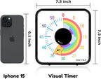 Secura 60-Minute Visual Timer, 7.5 Inch Magnetic Rainbow Countdown Timer - Image 7