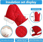 Oven Mitts and Pot Holders 4 pcs Set, High Heat Resistant 500 Degree Extra - Image 2
