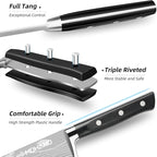 MDHAND Chef Knife Set with Roll Bag, High Carbon Stainless Steel Japanese - Image 4