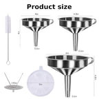 5 in 1 Funnels for Filling Bottles Stainless Steel Small Kitchen Funnel Set for - Image 5