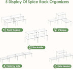 Delamu Clear Kitchen Cabinet Organizer, Stackable Cabinet Shelf - Image 4
