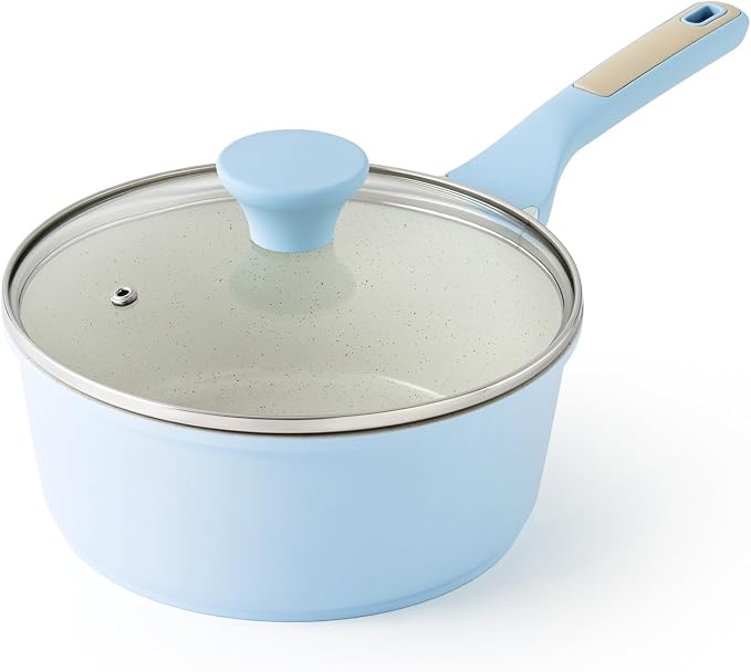 SENSARTE White Ceramic Nonstick Saucepan by SENSARTE