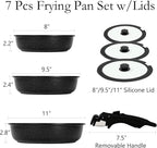 ESLITE LIFE Nonstick Ceramic Frying Pans Skillets Set - Image 2