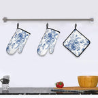 LOKMU Oven Mitts and Pot Holders Set of 3, Kitchen Decor Gifts - Image 5