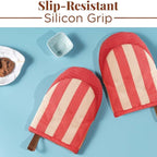 Folkulture Red Oven Mitts - Image 7