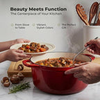Zulay Kitchen 6.4QT Enameled Cast Iron Dutch Oven Pot - Image 6