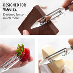 Rada Cutlery Vegetable Peeler, 1.75" Stainless Steel Swiveling Blade - Image 4