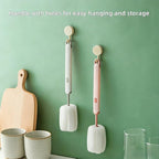 Bottle Brush Long Handle Cup Cleaner Brush Sponge Bottle Scrubber Detachable - Image 4
