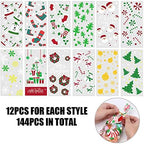 CCINEE Christmas Cellophane Bags,Xmas Assorted Treat Bags with Twist Ties Candy Cookie Bags for Party Supplies,144PCS - Image 5