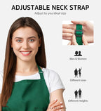 Syntus Apron for Men Women, Adjustable Cooking Kitchen Chef Aprons - Image 4