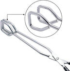 HINMAY 10-Inch Heavy Duty Stainless Steel Kitchen Scissor Tongs - Image 2