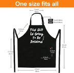 BBQ Funny Apron for Men, Chef Bib Apron - Image 4