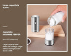 Electric Salt and Pepper Grinder Set, USB Rechargeable Automatic Pepper Mill - Image 4