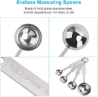 5PCS OstWony Measuring Spoons Set, Includes 1/8 tsp, 1/4 tsp, 1/2 tsp, 1 tsp - Image 3