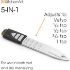 KitchenArt Pro Adjust-A-Teaspoon, Stainless Steel Measuring Spoon - Image 6